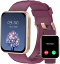RUIMEN Smart Watches for Women Men (Answer/Make Calls) Compatibile con iPhone/Android Phones, 1,85" HD Screen Fitness Tracker frequenza cardiaca Monitor 100+ Sport Tracker Orologio impermeabile (Purple)
