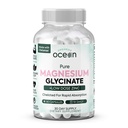 Organics Ocean Pure Magnesium Glycinate con zinco - Massima resistenza Chelated Magnesium Supplemento per le donne e gli uomini per le gomme muscolari e il sostegno al sonno - 90 Capsule