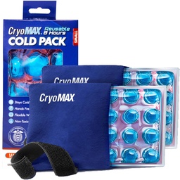 Pacchetto freddo CryoMAX, riutilizzabile, pacchetto di ghiaccio di terapia fredda di 8 ore, piccolo, 6"x 6" (pacchetto di 2)