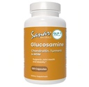 Sanar Naturals Glucosamine Chondroitin MSM Turmeric - Integratore di supporto congiunto per ginocchio, schiena, mani e corpo - Non OGM, senza glutine, 120 capsule