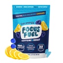 FocusFuel Energy Chews – Blue Razzberry Lemonade (15 Serve) – 100 mg Caffeina + Alpha GPC + L-teanina + B12, Magnesio – Grande Gusto – Nessun Crash o Jitters