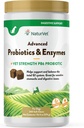 NaturVet Advanced Probiotics & Enzymes, PB6 Dog Soft Chews per aiutare gli stomach sensibili e problemi digestivi, Hickory Smoked Bacon Flavored Pet Supplement per i cani oltre 6 settimane, 240 Conte Jar