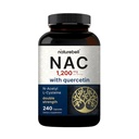 NatureBell NAC Supplemento 1200mg Per Serving | 240 Capsule, N-Acetyl Cysteine con Quercetin | Double Strength - Supporto per Immune, Liver, & Lung Health