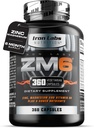 Iron Labs ZM6 – 6 mesi di alimentazione – Zinc Magnesium Aspartate Supplemento – 360 capsule vegetariane – Magnesio e zinco Supplementi per uomini e donne
