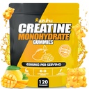 Creatina aromatizzata monoidrato Gummies Sugar Free,Pre Workout Supplements creatina Gummies per Men&Women,Gym Supplements,Supports Muscle Growth,Recovery,Strength,Energy Boost(120 Count)-Mango