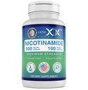 Genex Formulas - Nicotinamide 500mg Vitamina B3 Flush Capsule Niacina Gratis per Pelle sana - Niacinamide Integratore Pillole Aiuta a produrre Keratin & Support Skin Cell Health & Energy - (100 capsule)