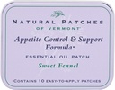 Patch naturali del Vermont Appetite Suppressant Olio essenziale Patches corpo, finocchio dolce, 10-Count Tin