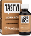 NovaFerrum Tasty | Pediatric Drops Supplemento di ferro liquido per neonati, bambini e bambini | 15mg di ferro per 1mL Dose | Età 4 e sotto | Gluten Free | Sugar Free | Chocolate Flavored | 120 Servings