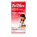 Rilievo liquido del dolore del tilenolo dei neonati e medicina della febbre, sospensione orale, acetaminofene privo di die per la gola del dolore, mal di testa e teething, Riduttore di febbre per i bambini; Aroma di ciliegia, 2 fl. oz.; Confezione da 1