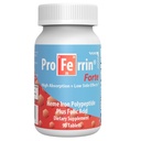 Proferrin Forte-12mg di alta assorbente polipeptide di ferro di eme. Facile sul Gut. 90 compresse. 1 mg di acido folico per aiutare nella produzione di globuli rossi. Non influenzato da Caffè, Calcio, o PPI.