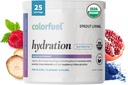 Sprout Living, Colorfuel Hydration Powder Drink Mix, Organic Superfoods + Adaptogens | Idratazione & Recupero, Electrolytes, Himalayan Pink Salt, Blue Spirulina, Blue Raspberry Flavor (25 Serve)