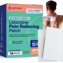 WELMATE Pain Patches massima resistenza lidocaina 4% Topical Numbing Analgesico – lidocaina Patches per Nerve & Back Pain Relief, Sciatica, Neck Muscle Strain, Ginocchio, Giunto spalla, Hip, Piede (15ct)