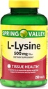 L-Lysine 500mg 250 compresse – Integratore di lisina essenziale per il supporto del sistema immunitario, la pelle, il labbro e la salute del tessuto, Lysin, Lisina, L Lysine senza glutine 500 Mg per il benessere quotidiano