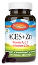 Carlson - ACES + Zn, Vitamine A, C, E + Selenio & Zinc, Salute Cellulare & Supporto Immune, Antiossidante, 120 Softgels
