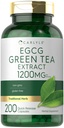 Carlyle EGCG Estratto di tè verde supplemento | 1200mg | 200 capsule | Non OGM e senza glutine