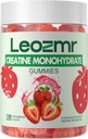 Creatina Monoidrato Gummies 5000mg per uomini e donne, Masticabili Creatina Monoidrato Supplemento (120 conte)- Fragola 120 Gummies
