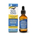Percorso naturale Silver Wings Colloidal Silver 50ppm (250mcg) Supporto immunitario Supplemento 2 fl. oz. Dropper
