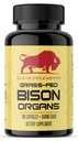 Grass Fed Bison Organ Supplement, Supporta tutto il benessere del corpo con la miscela di fegato, cuore, rene, bisonte, non-OGM, 180 capsule