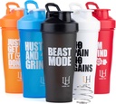 Protein Shaker Bottiglia 600ml (20oz) – Stylish BPA-Free Shaker Cup with Mixing Ball | Leakproof, Durable | For Gym, Travel, Office, Daily Use | Motivational Printed for Men & Women
