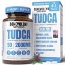 2000mg Advanced TUDCA Supplement - Max Absorption TUDCA Sale Bile con 4:1 Thistle and Probiotics - Supporta Detox & Cleanse, Gallbladder, Gut & Kidney Health - 90 Capsule Vegan