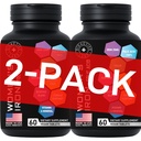 Integratori di ferro vegani per le donne con acido folico - 168% acido folico follia, 194% Ferrous Sulfate Blood Builder con anemia e donne incinte - 2-Pack, 120 compresse di ferro senza glutine