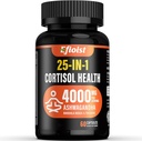 Supplemento di salute di Cortisol, 25-in-1 Riduttore di Cortisol per le donne e gli uomini, Supplementi di Cortisol per con Ashwagandha, Rhodiola Rosea, L-teanina, per Mood, Focus, Supporto per il sonno, 2 capsule