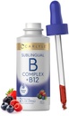 Carlyle Sublingual Vitamin B Complex | con B12 | 2 Fl Oz | Berry Flavor | Vegetariano, Non OGM e Gluten