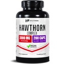 Estratto di supplemento di bacche di Hawthorn di salute 3000mg | Formula di erbe extra-forza | 200 capsule vegane | Supporta il cuore e la salute circolatoria | Non-OGM, senza glutine | Made in USA
