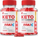 (2 Pack) Lifetime Keto Max Gummies - Formula Ufficiale, Vegan, Non OGM - Lifetime Keto Plus acc Gummies, Life Time Gummies with Lifetime Gummies , Vitamina B12, Beet Root, Pomegranate (60 Gummies)