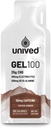 Gel Unived 100 - Vegan Energy Gel per Endurance Athletes Runners & Cyclists - 100kcal - Cocoa Choco - 50mg Caffeina - Confezione da 6