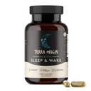 TERRA ORIGIN Dormire sano e sveglia | Integratore naturale per gli adulti | Riposato e Risvegliato | GABA, L-Tryptophan, Melatonin, Camomilla, Valerian, PassionFlower | 60 capsule