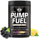 Pompa sportiva PMD Fuel Ultra Caffeine Free - Premium Pre Workout Powder & Muscle Pump, Maggiore messa a fuoco, Endurance & Recovery, Creatina Premium, Arginine & Beta Alanine - BlackBerry Lemonade (30 Serve)