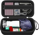 Custodia da viaggio per Nebulizzatore portatile per adulti e bambini, Asthma Inhaler Borsa da trasporto, Inhaler Spacer Storage Case Organizer, Handheld Mesh Atomizer Machine Holder, Nero (CASE SOLO)