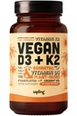 Vitamina vegana D3 + K2 Integratore con olio MCT da cocco - 4000 IU Vitamina D e 100mcg Vitamina K2 come Mk7 - Assorbimento di calcio, Bone Forza, e supporto sanitario immunitario* - 60 Softgels