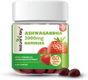 Chiave della natura aggiornato 2.0 Ashwagandha Gummies, 3000mg Extra Potency Ashwagandha Supplemento | con vitamina D2, Lemon Balm, & Black Pepper , per Stress Relief e Good Sleep (60 Conte, Confezione di 1)