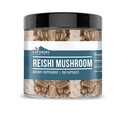 Elementi terrestri Reishi Mushroom 200 Capsule, Pure & Undiluted, Senza Additivi
