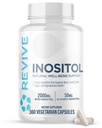 Revive MD Inositol Supplemento per gli uomini e le donne - Mood Support, Equilibrio ormonale, Sanità Sangue Zucchero & Salute riproduttiva - Vegan-Friendly, Gluten-Free - 360 Capsule Vegetariani - 180 Serve