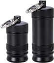 Portatile Portachiavi Portachiavi Portachiavi Portachiavi Portachiavi Portachiavi - Lega di Alluminio Impermeabile Piccola Cassa Pillola, Contenitore Pillola in Metallo per Purse Daily Pill Box