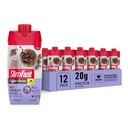 SlimFast Protein Shake, NUOVO Latte Cioccolato- 20g Protein, Agitazione di Sostituzione del Pasto Pronto per Bere, Alta Proteina con Carburo Basso e Basso Zucchero, 24 Vitamine e Minerali, 11 Fl Oz (Pack of 12)
