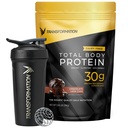 Trasformazione della polvere di proteina del cioccolato e delle prestazioni insulated Shaker Bottiglia | 30G Superblend Multi-Proteina | Peptidi di collagene, Egg White & Plant Blend | Olio MCT | Aminoacidi BCAA