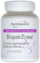 TRASFORMAZIONE IL GENESIS DI GOOD HEALTH RepairZyme High-Potency Digestive Enzime Blend Integratore naturale con estratti di erbe e minerali essenziali per Gut, Digestione e benessere generale, 120 Capsule