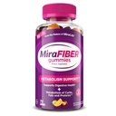 Gummies MiraFIBER dai creatori di MiraLAX, 8g di Fibra Giornaliera Per Serve, Supporto Metabolismo con Vitamine B, Salute Gut per Uomini e Donne, Gummie Prebiotici Fibra per Adulti, Frutta Mista Aroma 72Ct