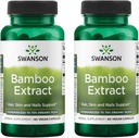 Estratto di Bamboo di Swanson - Supplemento di capelli naturali, pelle e unghie - 70% Contenuto di silice che supporta la formazione di collagene e la crescita di ossa - (60 capsule di verdure, 300 mg ogni) (2 Confezione)