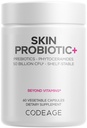 Probiotici della pelle di Codeage + Prebiotici - Supplemento di routine di cura della pelle - 50 miliardi di CFU - Erbe botaniche ayurvedici - Probiotici facciali - Pulitore stabile dello scaffale, Non-GMO, Vegan - 60 capsule
