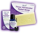 Tinea Versicolor Full Body Value Pack - Liquido Rilievo mirato (15mL) + 1 sapone anti-Itch | Ingredienti naturali per Anello, Candida, Itch & Tinea | Gentle per tutti i tipi di pelle | Sicuro per bambini e adulti