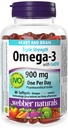 Webber Naturals Triple Strength Omega-3 con CoQ10 enterico rivestito 900 mg Omega-3 (EPA • DHA) / 100 mg CoQ10, 80 caps