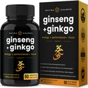 NutraChamps Korean Red Panax Ginseng Capsule | Ginsenosides Extra Strength per Energia, Focus, Performance, Vitality & Immune Support | Korean Red Ginseng Root Extract (90, Premium Gold)