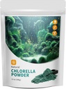 Polvere clorella naturale con 12 oz - polvere di clorofilla, supporta il sistema immunitario e la funzione del fegato, mantenere la gioventù, Vegan, ricco di proteine vegane e vitamine.