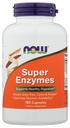 NOW Integratori, Super Enzimi, Formulato con Bromelain, Ox Bile, Pancreatin e Papain, Super Enzymes, 180 Capsule