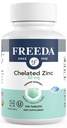 Freeda Chelated Zinc 30mg – TRAACS® Zinc Bisglycinate per l'assorbimento elevato – Vegan, Kosher, Gentle on Stomach – Supporto immunitario per adulti, uomini e donne – 100 compresse piccole